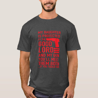 PROTECTIVE DADDY Funny Dad of Girl Tee