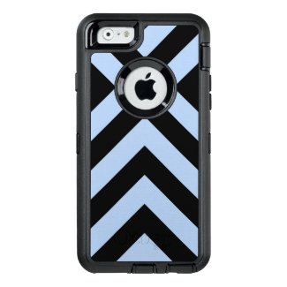 Protective Light Blue and Black Chevrons OtterBox iPhone 6/6s Case