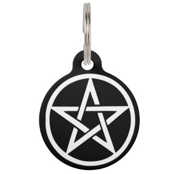 Protective Witches Pentacle Pet Tag by DoggieAvenue at Zazzle