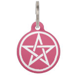 Protective Witches Pentacle Pink Pet Tag at Zazzle