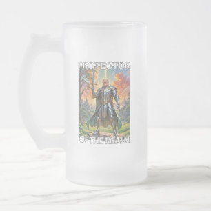 Protector of the Realm - President Trump Frosted Glass Beer Mug