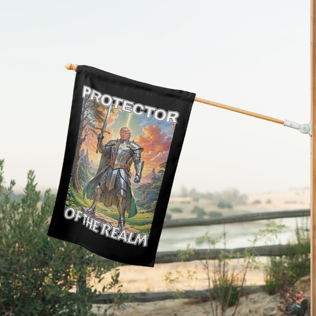 Protector of the Realm - President Trump House Flag (Insitu (Back))