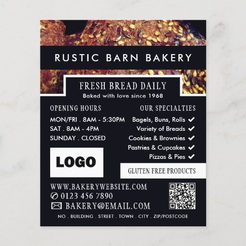 Protein Bread Rolls Bakers Bakery Store Advert Flyer