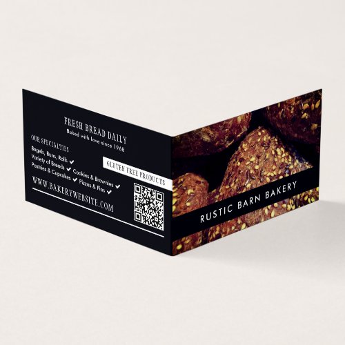 Protein Bread Rolls Bakers Bakery Store Detailed Business Card