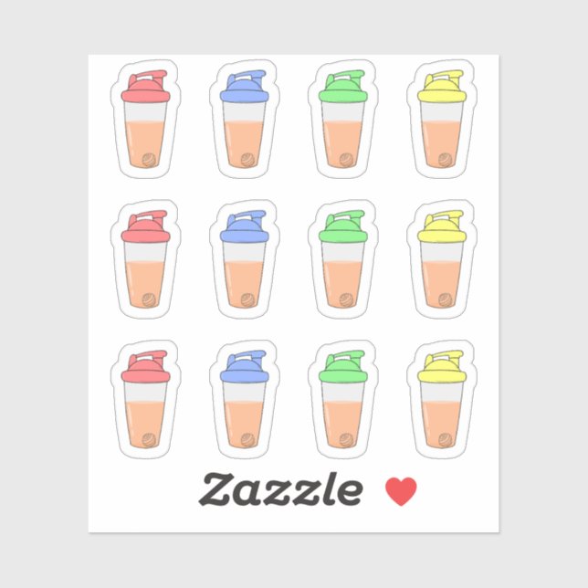 Protein Shakers Gym Bujo Planner Calendar Sticker (Sheet)
