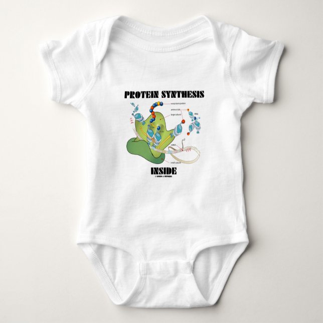 Protein Synthesis Inside (Cell Biology) Baby Bodysuit (Front)
