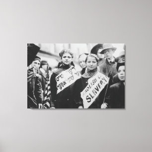Protest Against Child Labor in Labor Parade Canvas Print