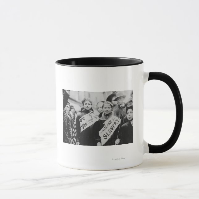 Protest Against Child Labor in Labor Parade Mug (Right)
