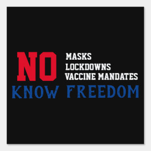 Protest Against Mandates Yard Sign