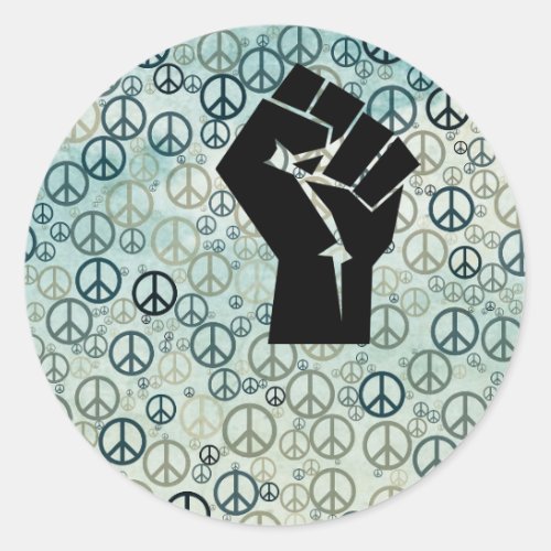 Protest and Solidarity  Peaceful  Protest  Classic Round Sticker