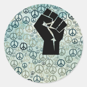Protest and Solidarity ☆ Peaceful  Protest  Classic Round Sticker