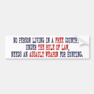 PROTEST ASSAULT WEAPONS! BUMPER STICKER