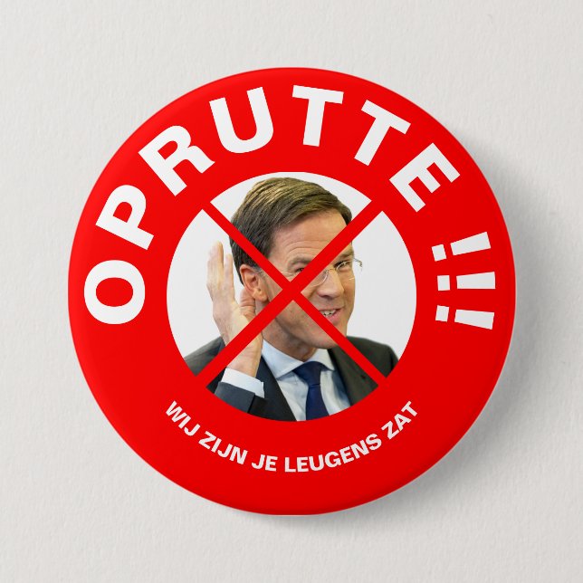 Protest button Mark Rutte (Front)