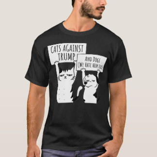 Protest Cat Cats and Dogs Against Trump Tank Top