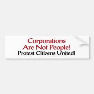 Protest Citizens United Bumper Sticker