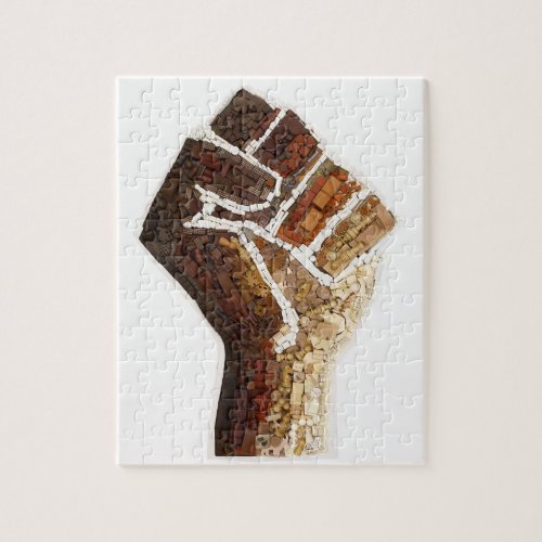 Protest Fist Made From Board Game Components Jigsaw Puzzle