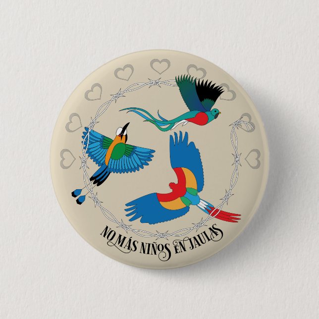 Protest Hex Sign No Mas Niños en Jualas Button (Front)