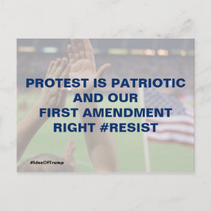 Protest is Patriotic First Amendment Resistance Postcard