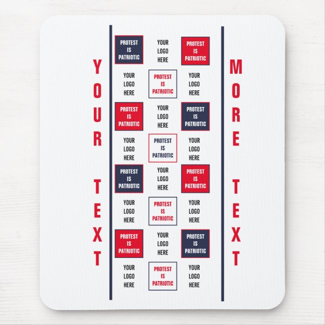 Protest is Patriotic Logo Template Mouse Pad (Front)