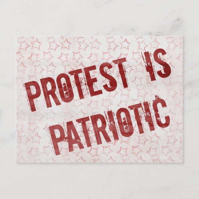 Protest is Patriotic Postcard (Front)