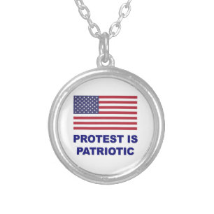 Protest is Patriotic Silver Plated Necklace