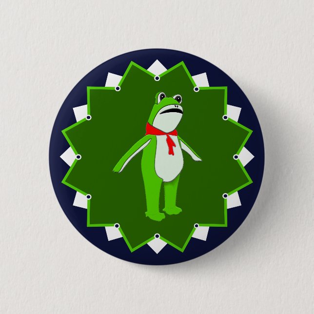 Protest No Kings Frog Button (Front)