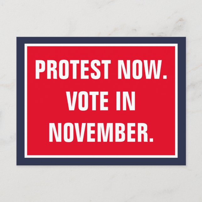 Protest Now Vote in November Politics Resist Postcard (Front)