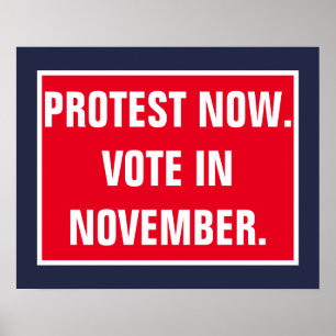 Protest Now Vote in November Politics Resist Poster