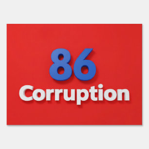 Protest sign about corruption