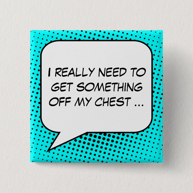 Protest Speech Bubble Your Message Template Button (Front)