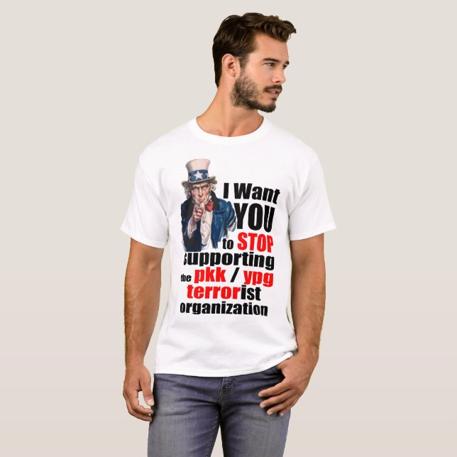 Protest. Stop Terrorism. T-Shirt (Front Full)