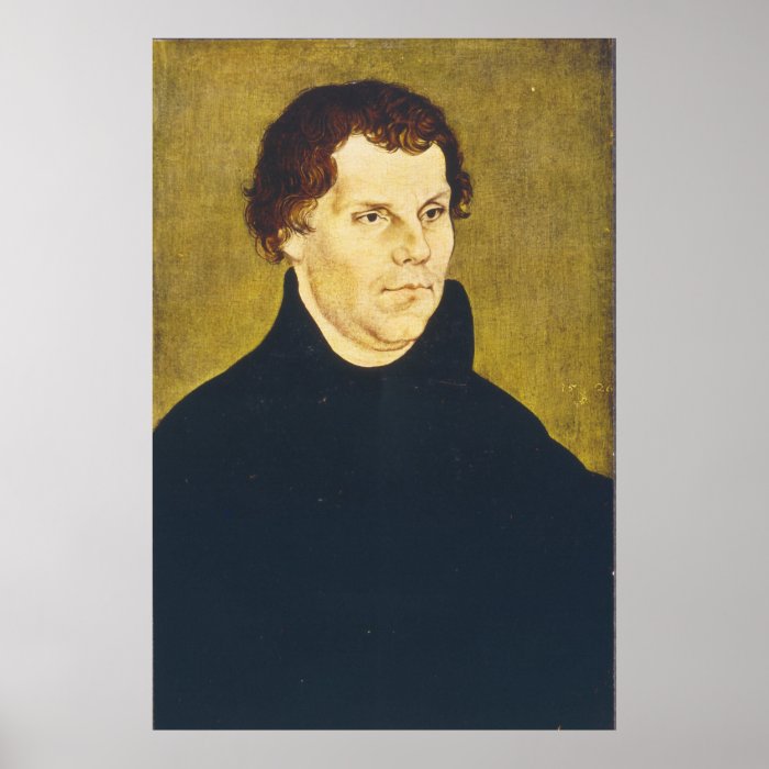 Protestant Reformist Martin Luther by L. Cranach Print