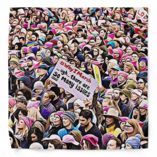 Protesters at the Womens March Bandanna