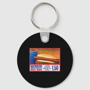 Protesters Shut Up And Eat A Hot Dog Funny 4th Of Keychain