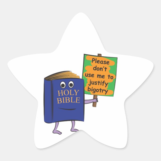 Protesting Bible Star Sticker (Front)