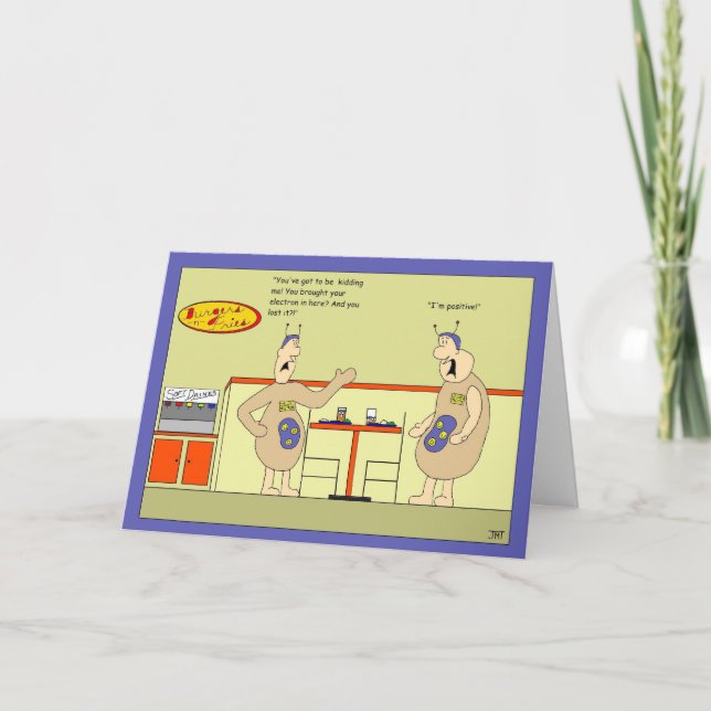 Proton Neutron Electron Birthday Card (Front)