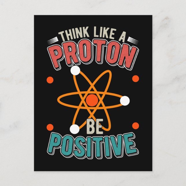 Proton Science Humor Physicist Nerd Postcard (Front)