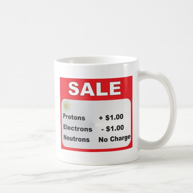 protons electrons neutrons sale coffee mug (Right)