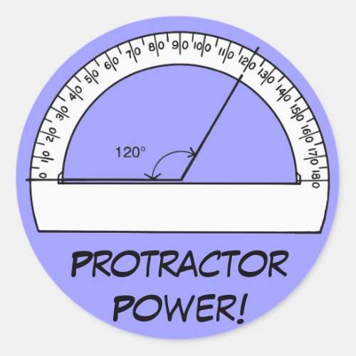 Protractor Power Classic Round Sticker