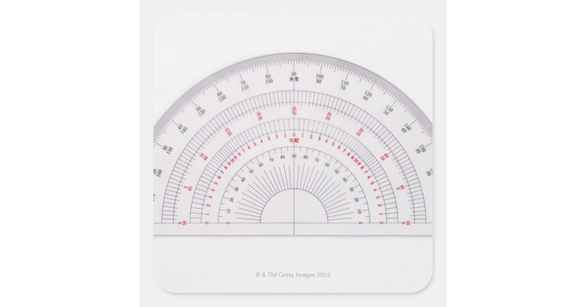 Protractor Square Sticker