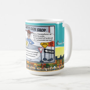 Protruding Man Holes Literal Wordplay Classic Coffee Mug