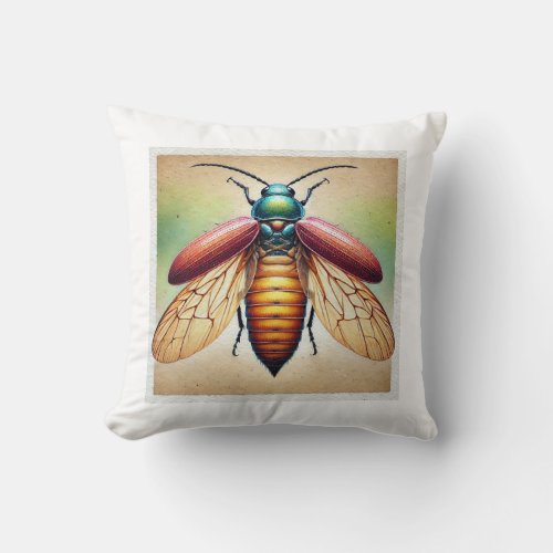 Proturan Insect 240624IREF119 _ Watercolor Throw Pillow