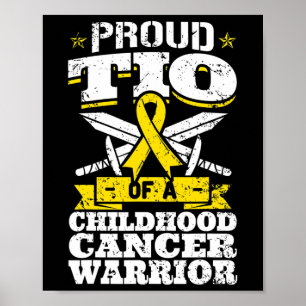 Prou Tio Of A Childhood Cancer Warrior Awareness U Poster