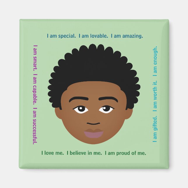 #Proud2BNaturalMe #Affirmations Locker Magnet (Front)