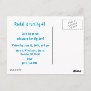 #Proud2BNaturalMe Birthday Invitation Postcard