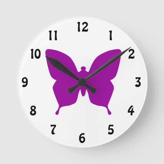 #Proud2BNaturalMe #Butterfly Children's Round Clock (Front)