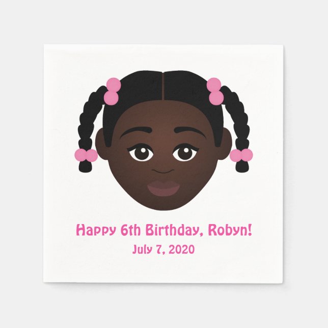 #Proud2BNaturalMe Choose-My-Complexion Birthday Napkins (Front)