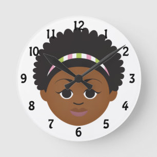 #Proud2BNaturalMe #NaturalHair #AKA Children's Round Clock