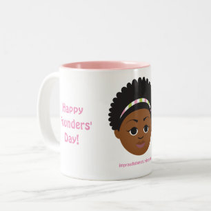 #Proud2BNaturalMe Sorority Gifts #FoundersDay Two-Tone Coffee Mug