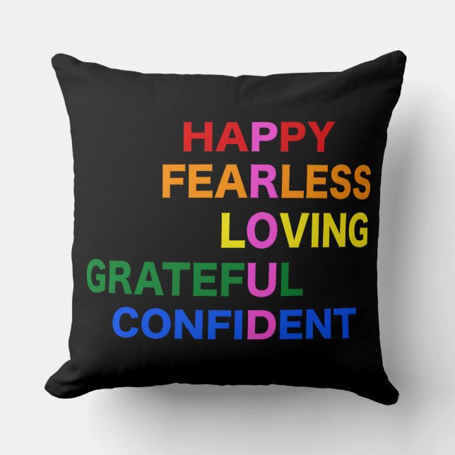 PROUD 20 x 20 Throw Pillow (Front)